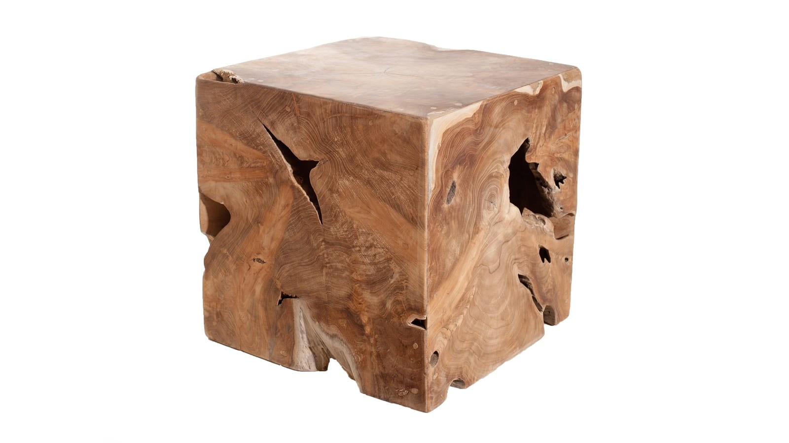 Cube en bois nature - Collection Wally